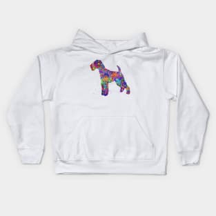 Airedale Terrier dog watercolor Kids Hoodie